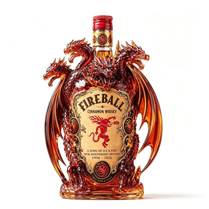 🐉 Dragon Sculpted Collector Bottle – Amber Home Bar Display