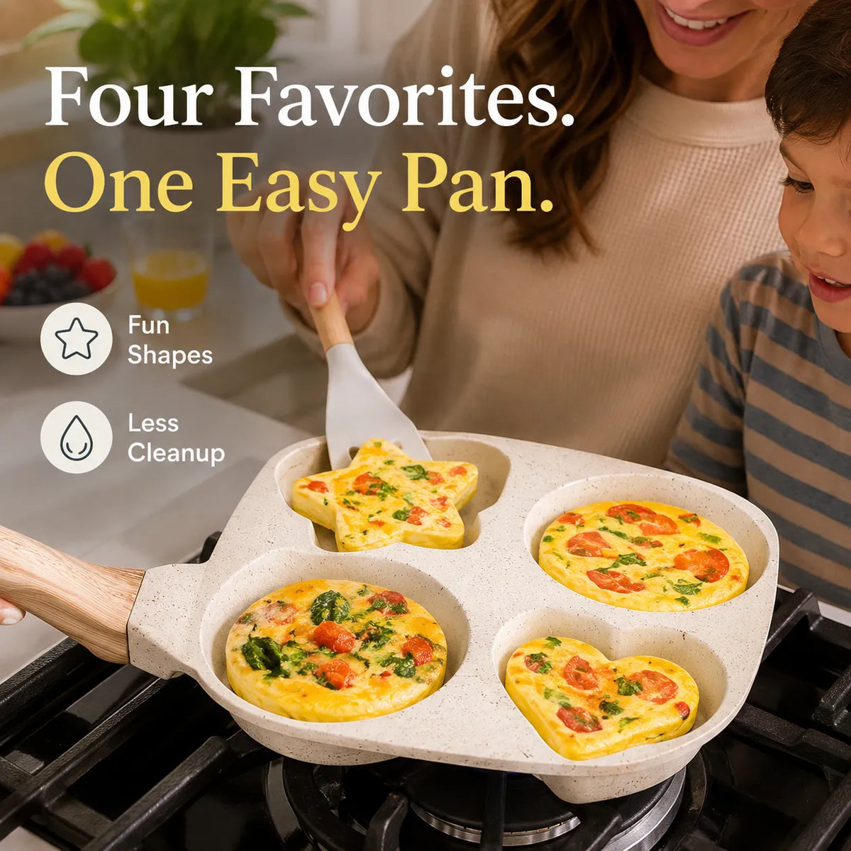 🍳 4-in-1 Shape Breakfast Pan