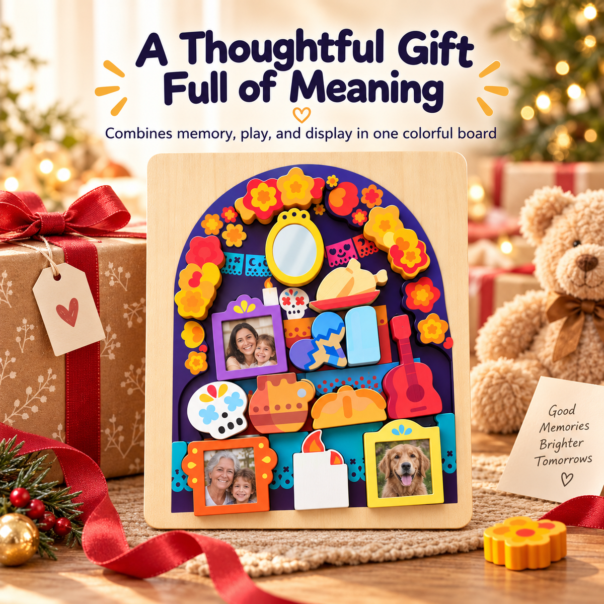 💛 Personalized Family Memory Ofrenda Board – Interactive Photo Keepsake Puzzle