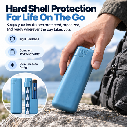 Hardshell Insulin Pen Case – Compact Pen & Needle Organizer for Daily Carry, Work & Travel