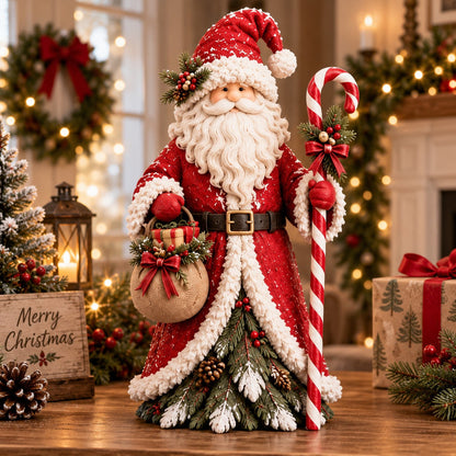 🎄 Christmas Enchanted Trio Figurine Set – Snowman, Santa & Winter Witch Decor ✨