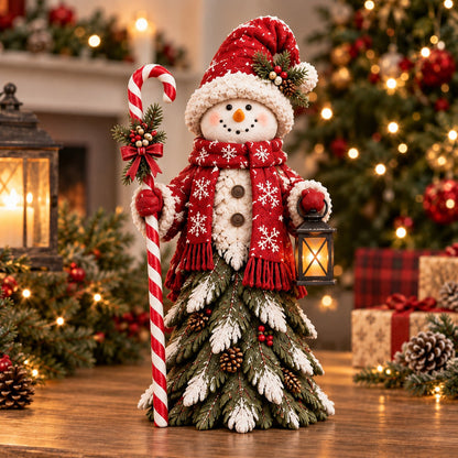 🎄 Christmas Enchanted Trio Figurine Set – Snowman, Santa & Winter Witch Decor ✨