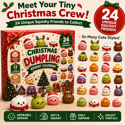🎅 24 Days of Mini Squishies – Christmas Advent Calendar with Daily Surprises