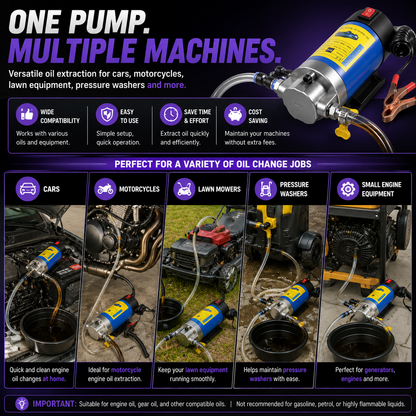 💪Fall Sale 50% OFF🔥 | 12V Portable Oil Extractor Pump – Easier DIY Oil Changes