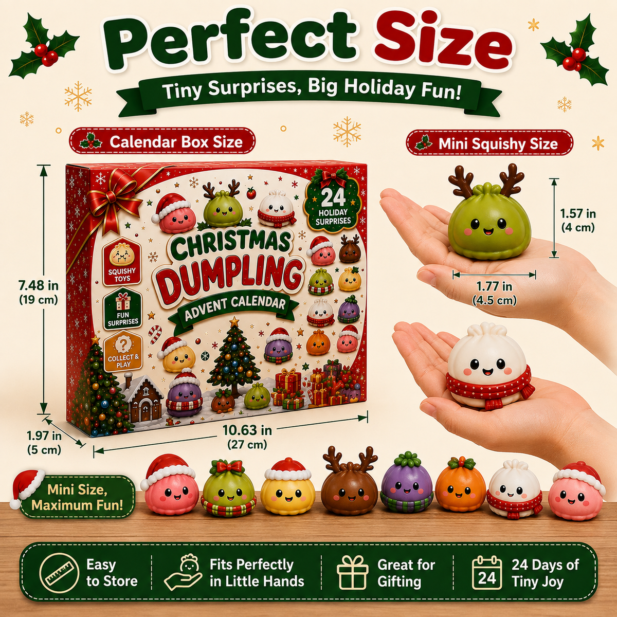 🎅 24 Days of Mini Squishies – Christmas Advent Calendar with Daily Surprises