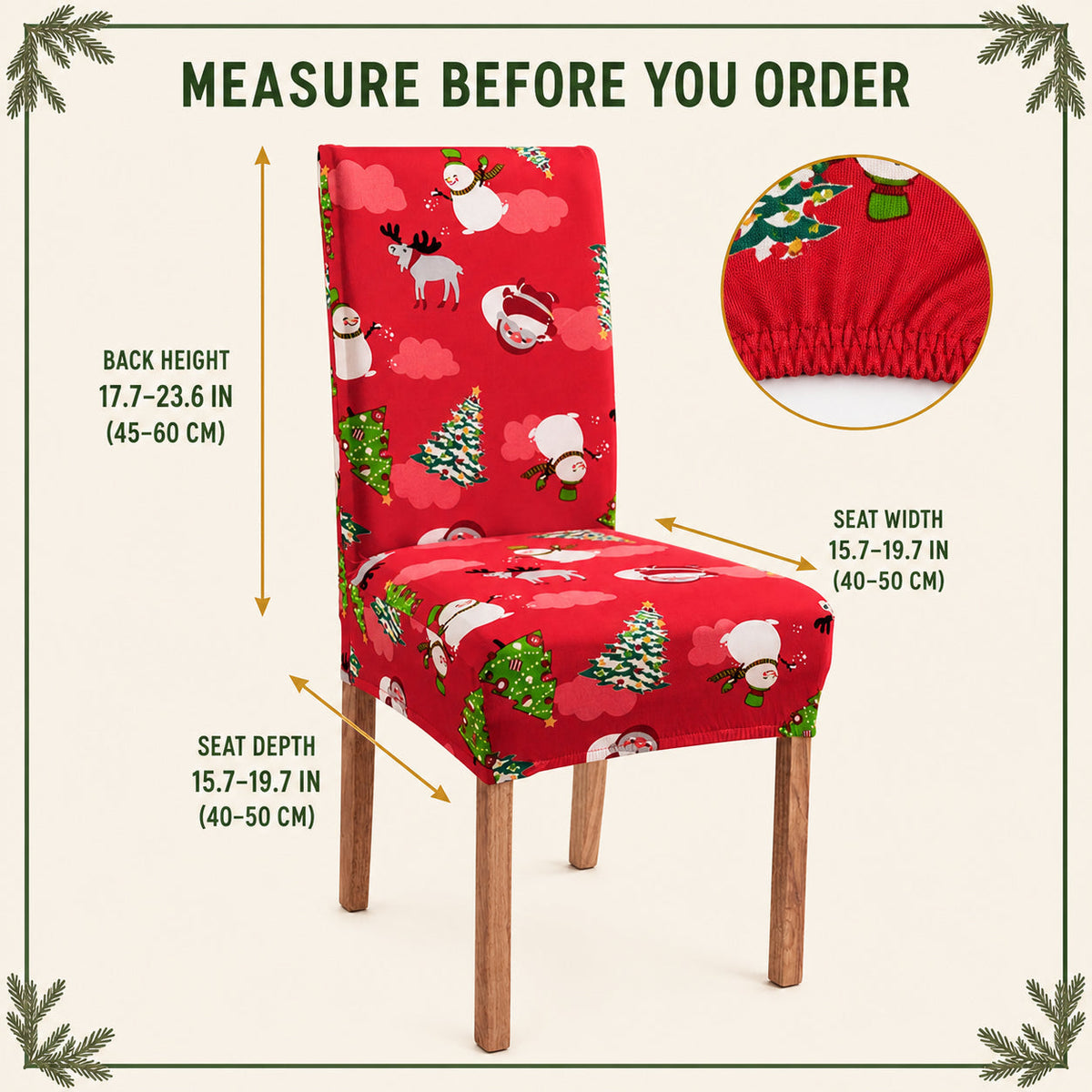 ✨ Christmas Stretch Dining Chair Covers – Instant Holiday Makeover🔥