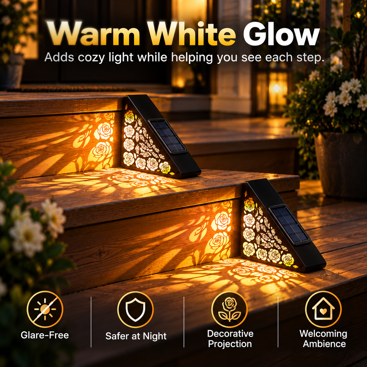 Hot sales🔥2-Pack Solar Step Lights Outdoor