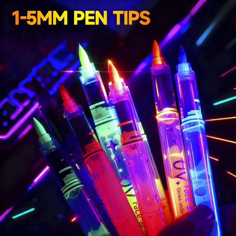 📢📢HOT SALE !!!✨UV Glow Face and Body Paint Markers Set