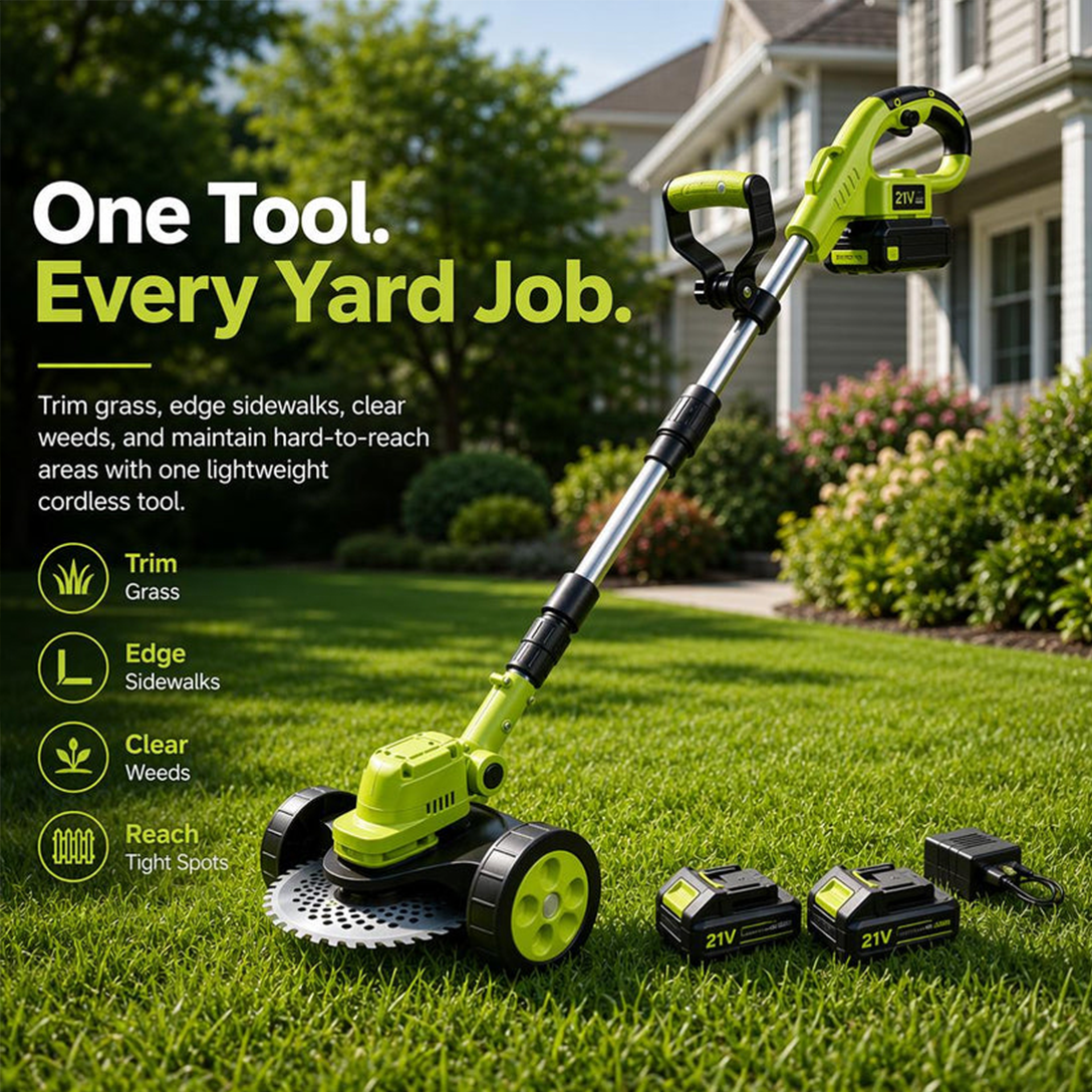 🌿🔥2026 Hot Sale 21V Cordless 3-in-1 Grass Trimmer, Edger & Mini Mower