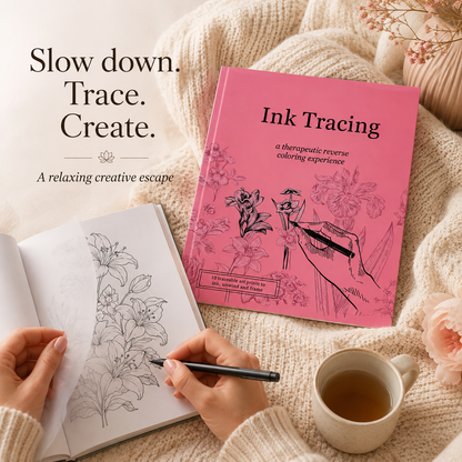 📚Ink Tracing Book — Therapeutic Reverse Coloring for Beginners
