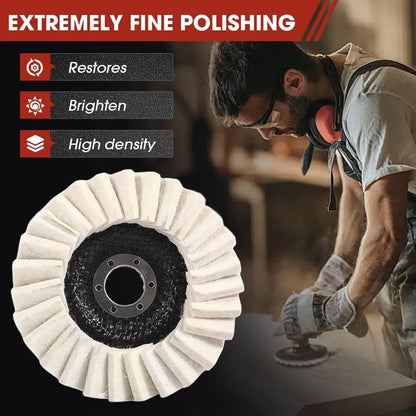 Premium Wool Felt Polishing Flap Disc for Angle Grinders - Mirror Finish Made Easy