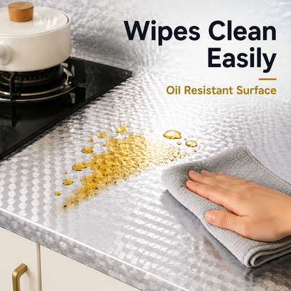 🏠 Peel & Stick Kitchen Makeover Film – Waterproof DIY Countertop & Cabinet Cover