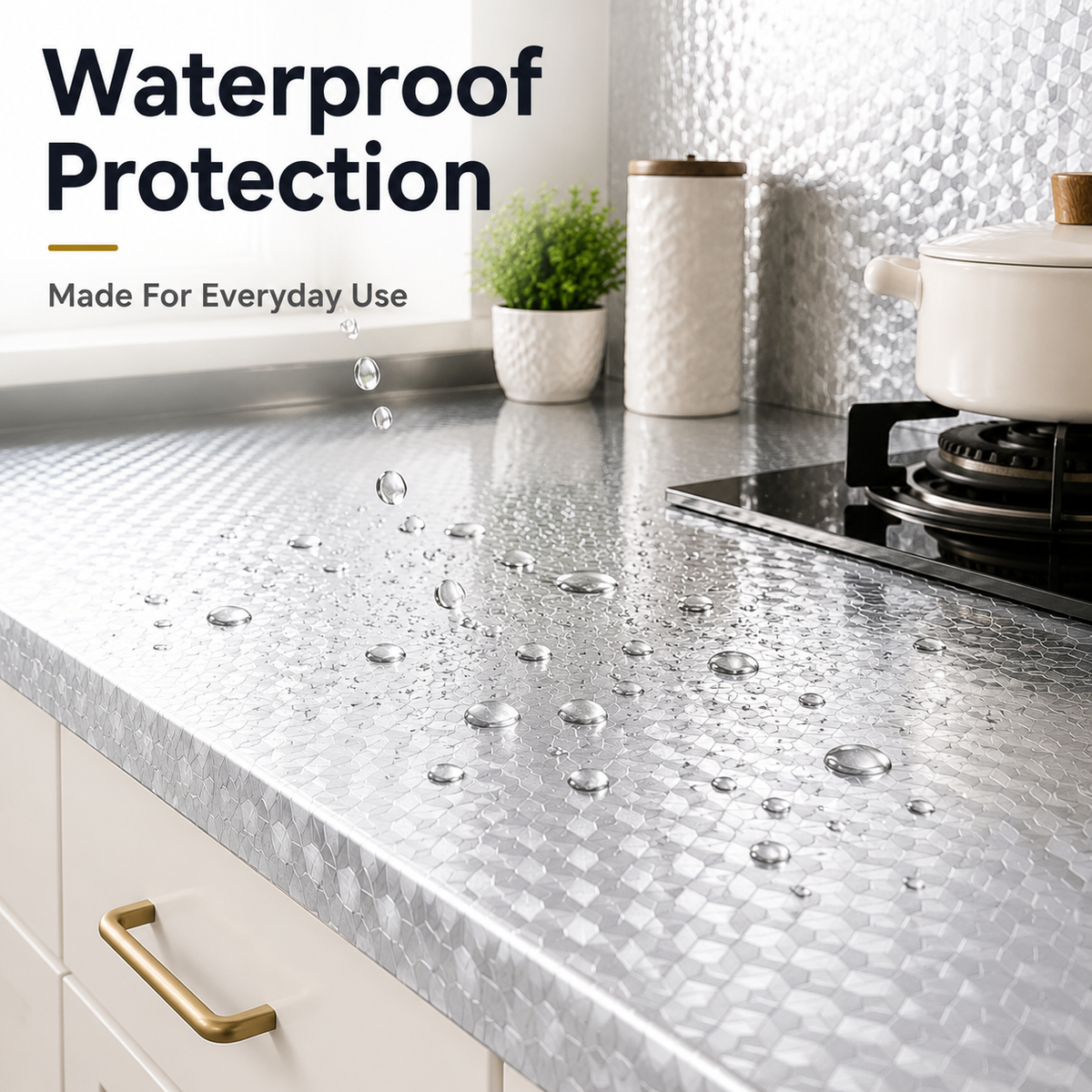 🏠 Peel & Stick Kitchen Makeover Film – Waterproof DIY Countertop & Cabinet Cover
