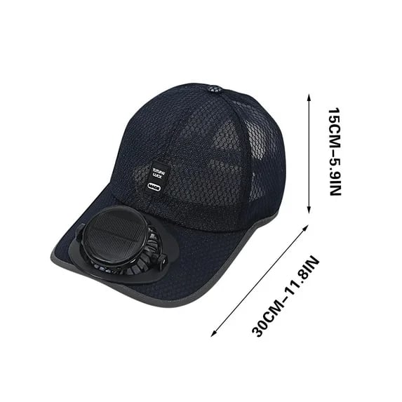 ☀️ Solar Fan Hat with USB Charging – Hands-Free Airflow for Hot Outdoor Days