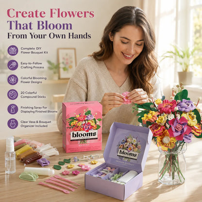 🌹DIY Blooming Flower Bouquet Kit — Create Handmade Flowers & Display Them