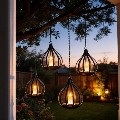 ☀️Solar Teardrop Lantern — Flickering Candle Light for Garden & Patio