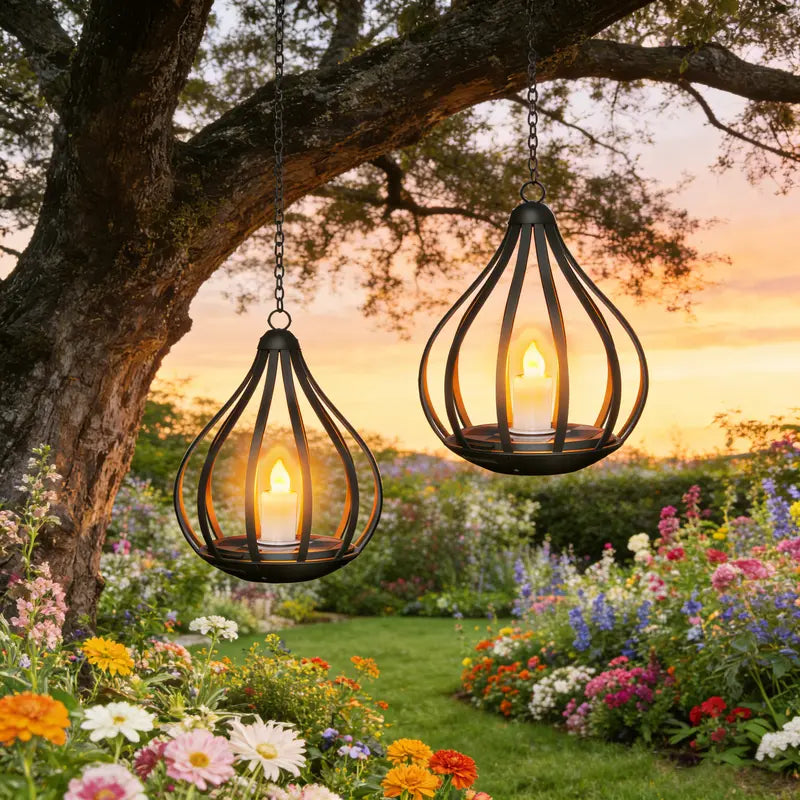 ☀️Solar Teardrop Lantern — Flickering Candle Light for Garden & Patio