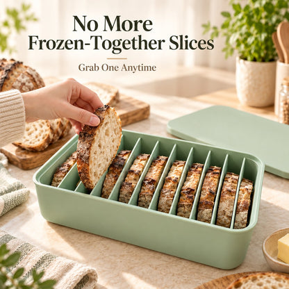 🍞 11-Slot Silicone Bread Freezer Box — Keep Sourdough Slices Separate