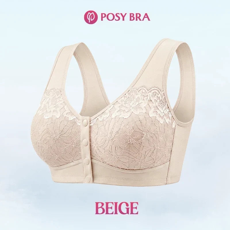 Posy Bra - Front Closure Breathable Cotton Lifting Bra for Seniors