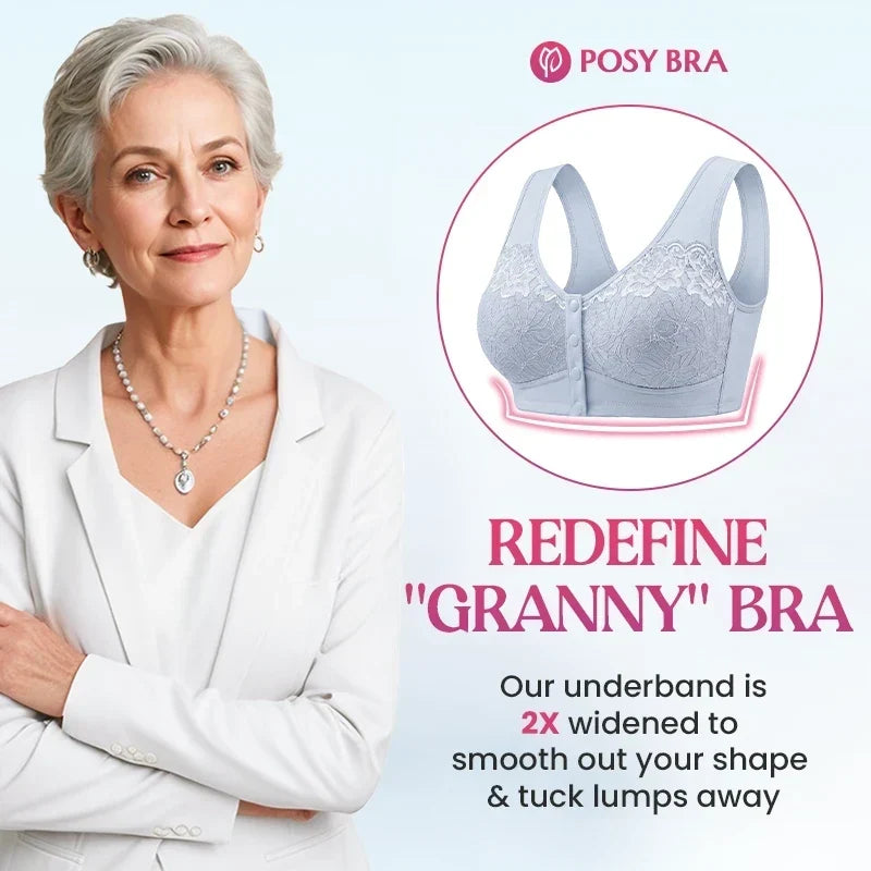 Posy Bra - Front Closure Breathable Cotton Lifting Bra for Seniors