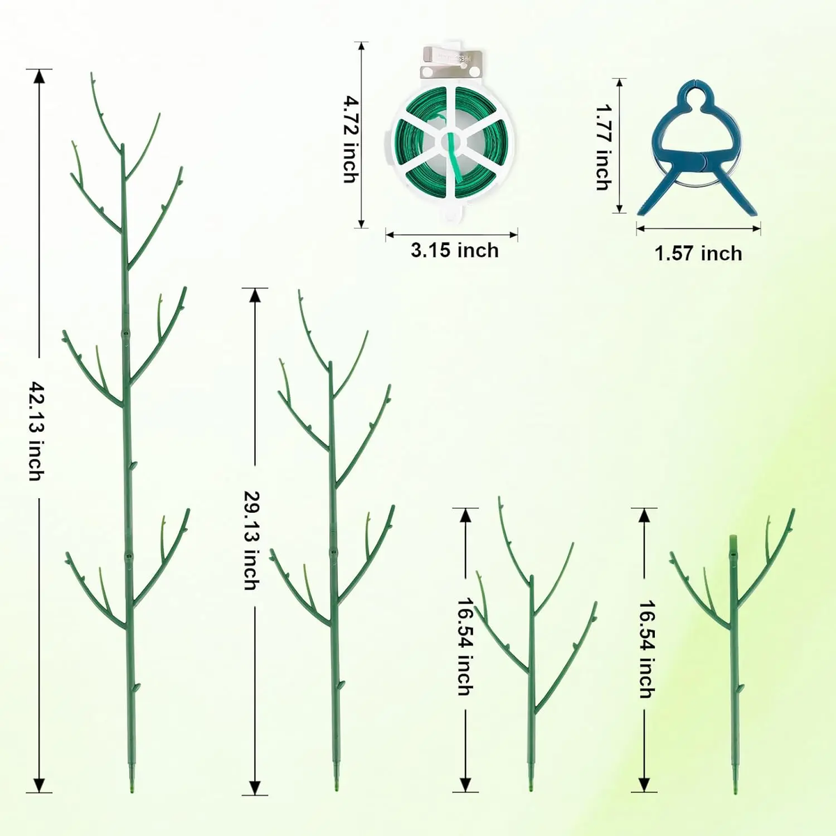 🌿 6-Pack Stackable Monstera Plant Support – Extendable Climbing Moss Poles