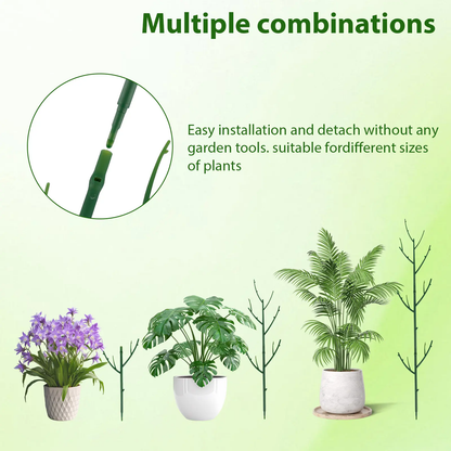 🌿 6-Pack Stackable Monstera Plant Support – Extendable Climbing Moss Poles