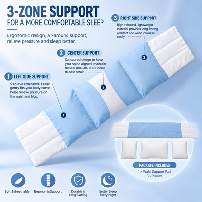 3-Zone Lumbar Support Pillow – Comfort That Adjusts With You.Remove, reposition and adjust the inner cushions for the way you sit, rest or sleep.