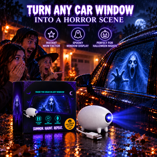 🎃 Halloween Window Projector ✨ 16 Spooky Films USB Powered Holiday Decor