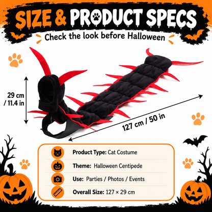 🐛Halloween Cat And Centipede Costume