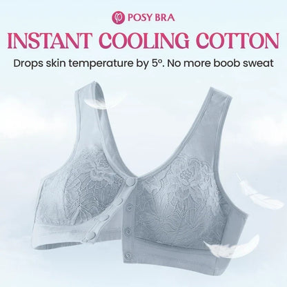 Posy Bra - Front Closure Breathable Cotton Lifting Bra for Seniors