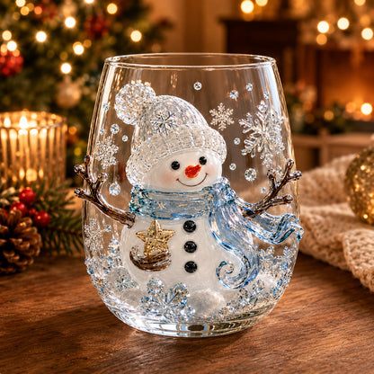 🎅✨Magical Christmas 3D Glass Cup Collection – Santa, Reindeer, Snowman & Christmas Tree