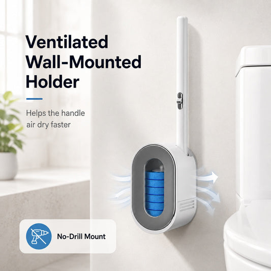 Disposable Toilet Brush System – Clean, Release & Store Without Keeping a Used Brush Head