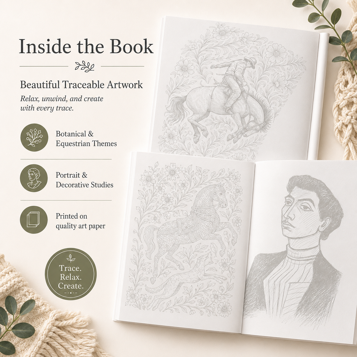 📚Ink Tracing Book — Therapeutic Reverse Coloring for Beginners