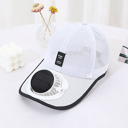 ☀️ Solar Fan Hat with USB Charging – Hands-Free Airflow for Hot Outdoor Days