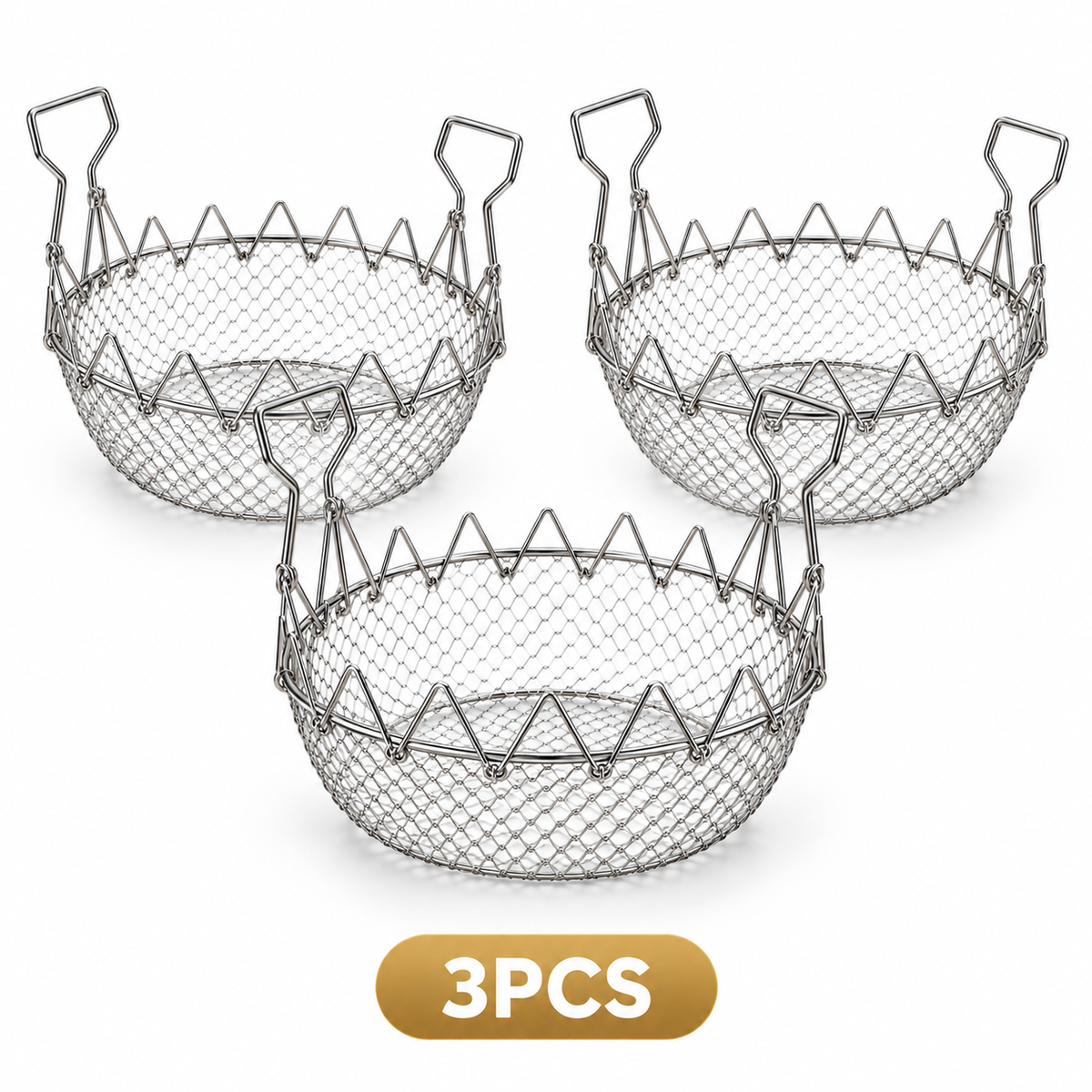 🍟 Foldable Easy-Lift Frying Basket – Fry, Lift & Drain the Whole Batch in One Easy Move
