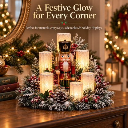 🌲Lighted Christmas Centerpiece — 7 Styles, Candle-Style Holiday Decor