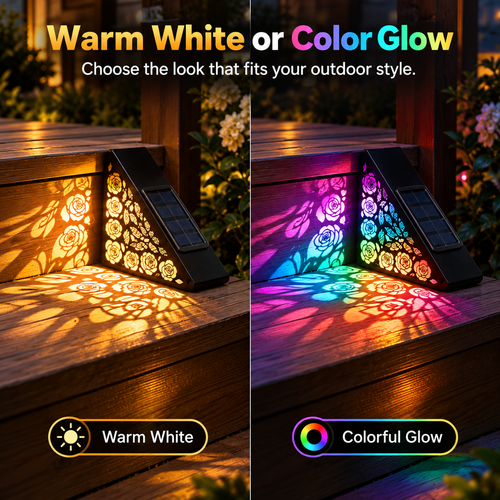 2-Pack Solar Step Lights – Automatic Dusk-to-Dawn Glow, No Wiring Needed for Steps, Porches & Garden Paths