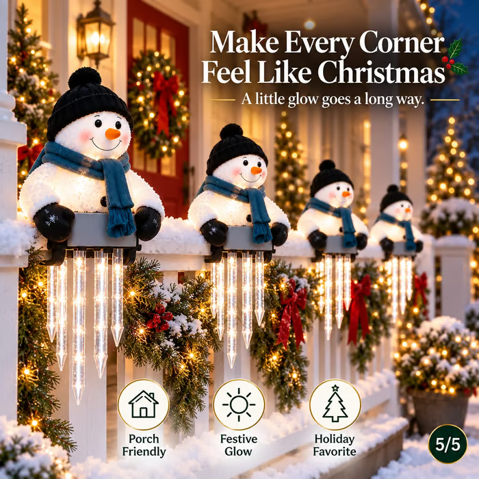 ⛄ Today 49% OFF - WinterGlow Snowman Icicle Light Decor