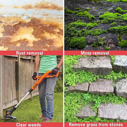🌿 Steel Wire Weeding Head – Clean Driveways, Paver Gaps & Garden Edges with Less Hassle