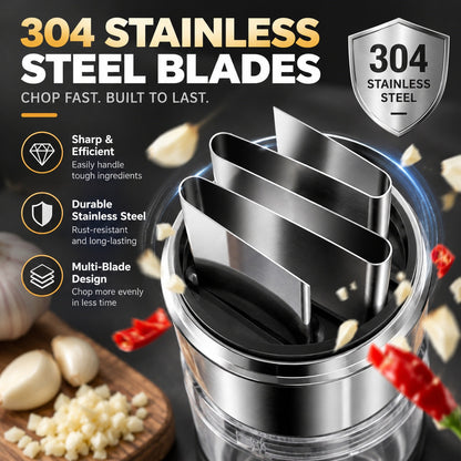 🥣Chop Garlic Faster – Press-Down Manual Food Chopper