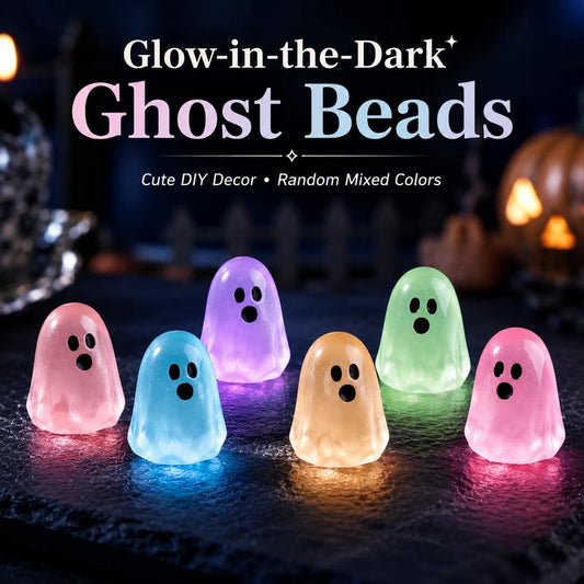 👻Glow-in-the-Dark Ghost Beads | Cute Resin Halloween Decor
