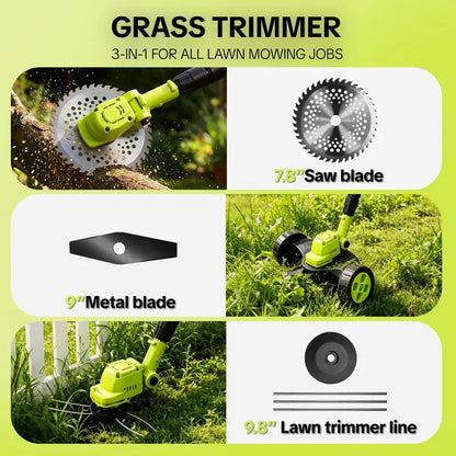 🌿🔥2026 Hot Sale 21V Cordless 3-in-1 Grass Trimmer, Edger & Mini Mower