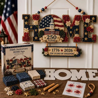 ✨ DIY Fabric Poke Art HOME Sign Kit — 5 Themed Styles, No-Sew Craft