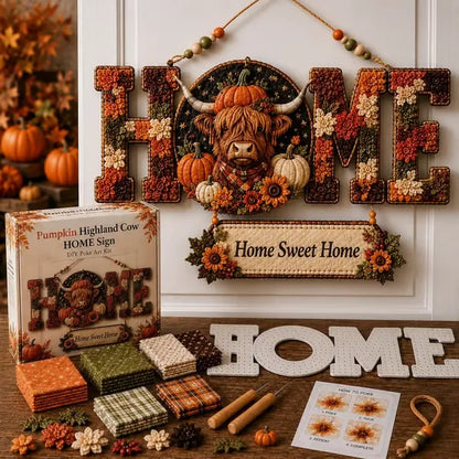 ✨ DIY Fabric Poke Art HOME Sign Kit — 5 Themed Styles, No-Sew Craft