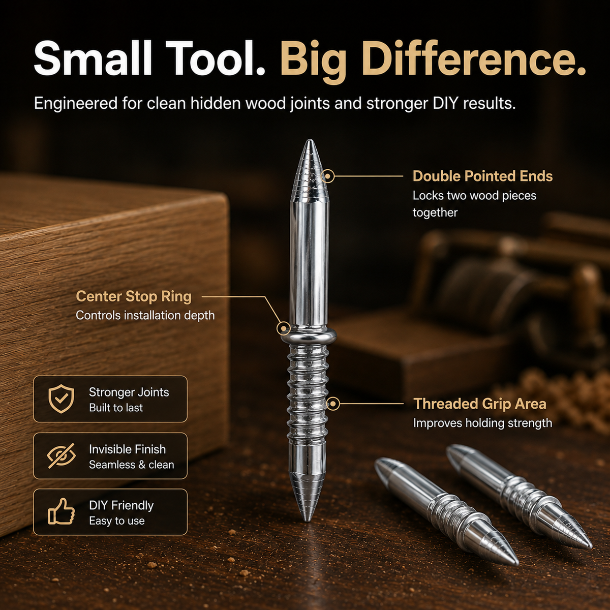 Invisible Double Head Wood Joint Nails