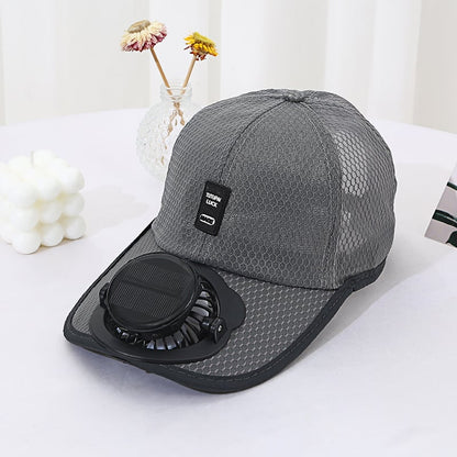 ☀️ Solar Fan Hat with USB Charging – Hands-Free Airflow for Hot Outdoor Days