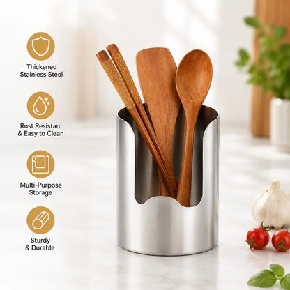 ✨Thickened Stainless Steel Utensil Organizer, Rust Resistant Easy to Clean