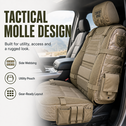 🚗 MOLLE Car Seat Organizer – Tactical Storage & Seat Back Protection
