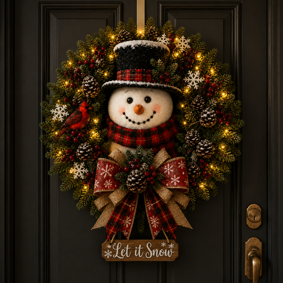 🔥Hot Sale 49% OFF -⛄ Snowman Glow Christmas Wreath