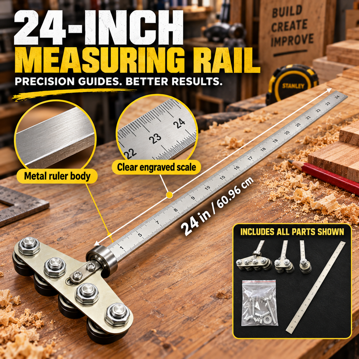 🔩 Straight-Edge Double Axis 50cm Positioning Calipers